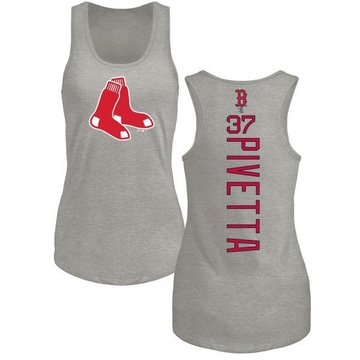 Women's Boston Red Sox Nick Pivetta ＃37 Backer Tank Top Ash