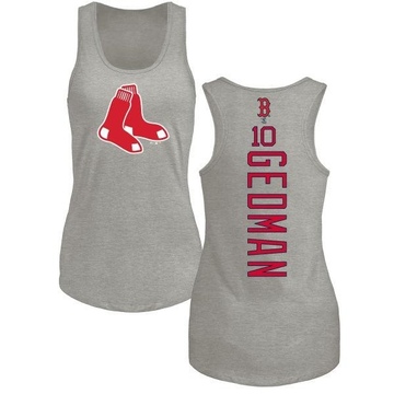 Women's Boston Red Sox Rich Gedman ＃10 Backer Tank Top Ash
