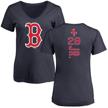 Women's Boston Red Sox Robbie Ross Jr. ＃28 Backer Slim Fit T-Shirt - Navy
