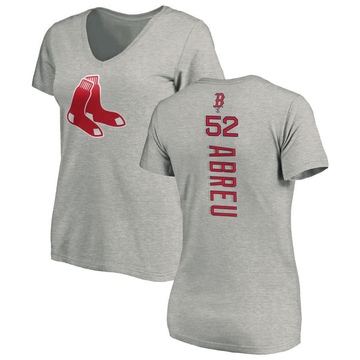 Women's Boston Red Sox Wilyer Abreu ＃52 Backer Slim Fit T-Shirt Ash