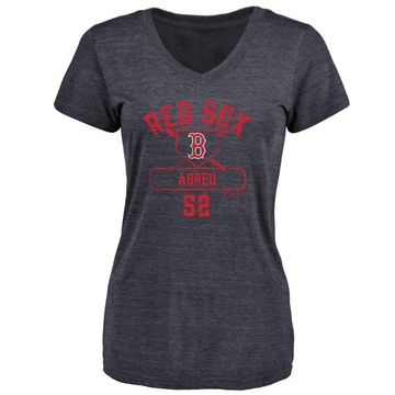 Women's Boston Red Sox Wilyer Abreu ＃52 Base Runner T-Shirt - Navy
