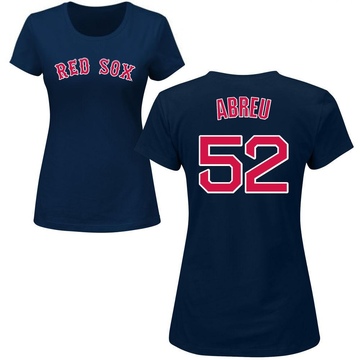 Women's Boston Red Sox Wilyer Abreu ＃52 Roster Name & Number T-Shirt - Navy