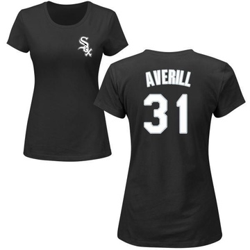 Women's Chicago White Sox Earl Averill ＃31 Roster Name & Number T-Shirt - Black