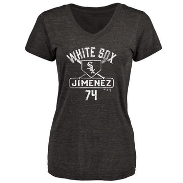 Women's Chicago White Sox Eloy Jimenez ＃74 Base Runner T-Shirt - Black
