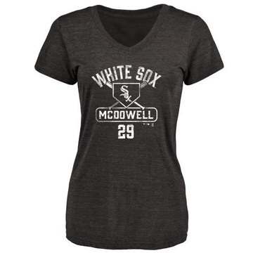 Women's Chicago White Sox Jack Mcdowell ＃29 Base Runner T-Shirt - Black
