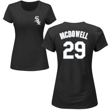 Women's Chicago White Sox Jack Mcdowell ＃29 Roster Name & Number T-Shirt - Black