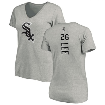 Women's Chicago White Sox Korey Lee ＃26 Backer Slim Fit T-Shirt Ash