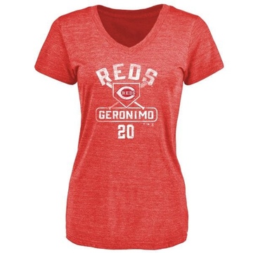 Women's Cincinnati Reds Cesar Geronimo ＃20 Base Runner T-Shirt - Red