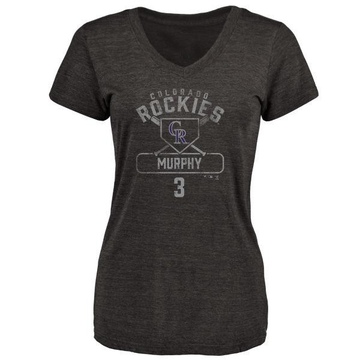 Women's Colorado Rockies Dale Murphy ＃3 Base Runner T-Shirt - Black