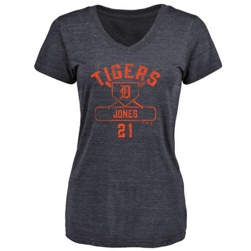 Women's Detroit Tigers JaCoby Jones ＃21 Base Runner T-Shirt - Navy