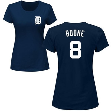 Women's Detroit Tigers Ray Boone ＃8 Roster Name & Number T-Shirt - Navy