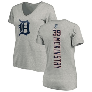 Women's Detroit Tigers Zach McKinstry ＃39 Backer Slim Fit T-Shirt Ash