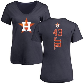 Women's Houston Astros Lance McCullers Jr. ＃43 Backer Slim Fit T-Shirt - Navy