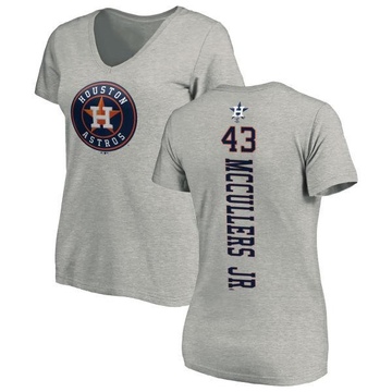 Women's Houston Astros Lance McCullers Jr. ＃43 Backer Slim Fit T-Shirt Ash