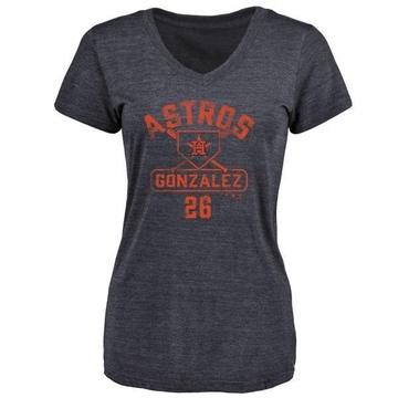 Women's Houston Astros Luis Gonzalez ＃26 Base Runner T-Shirt - Navy