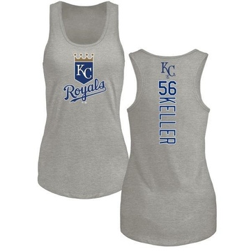 Women's Kansas City Royals Brad Keller ＃56 Backer Tank Top Ash