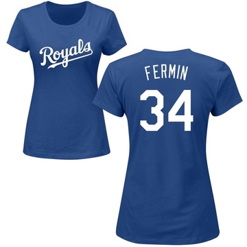 Women's Kansas City Royals Freddy Fermin ＃34 Roster Name & Number T-Shirt - Royal