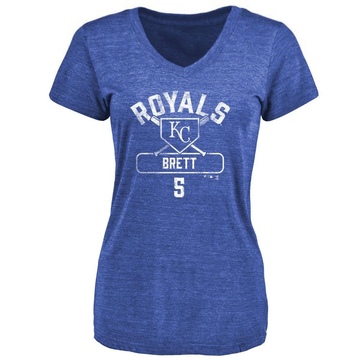 Women's Kansas City Royals George Brett ＃5 Base Runner T-Shirt - Royal