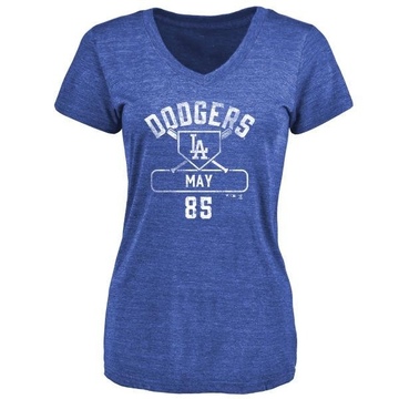 Women's Los Angeles Dodgers Dustin May ＃85 Base Runner T-Shirt - Royal