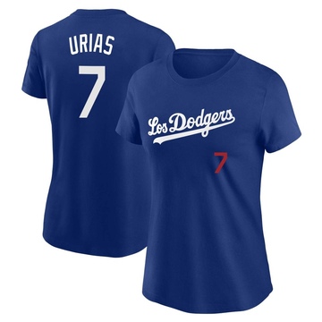 Women's Los Angeles Dodgers Julio Urias ＃7 2022 City Connect Name & Number T-Shirt - Royal
