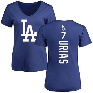 Women's Los Angeles Dodgers Julio Urias ＃7 Backer Slim Fit T-Shirt - Royal