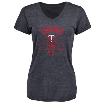 Women's Minnesota Twins Bailey Ober ＃17 Base Runner T-Shirt - Navy