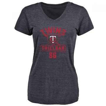 Women's Minnesota Twins Caleb Thielbar ＃56 Base Runner T-Shirt - Navy