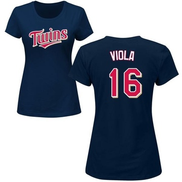 Women's Minnesota Twins Frank Viola ＃16 Roster Name & Number T-Shirt - Navy