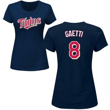 Women's Minnesota Twins Gary Gaetti ＃8 Roster Name & Number T-Shirt - Navy