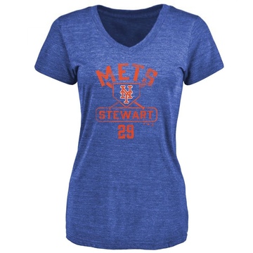 Women's New York Mets DJ Stewart ＃29 Base Runner T-Shirt - Royal