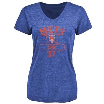 Women's New York Mets Kevin Long ＃57 Base Runner T-Shirt - Royal