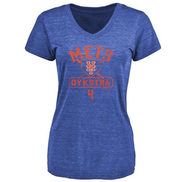 Women's New York Mets Lenny Dykstra ＃4 Base Runner T-Shirt - Royal