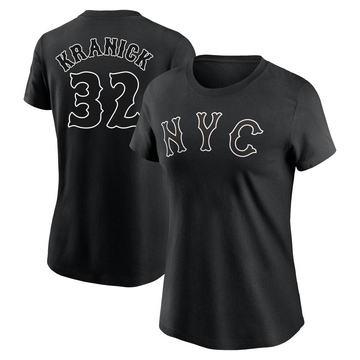 Women's New York Mets Max Kranick ＃32 2024 City Connect Name & Number T-Shirt - Black
