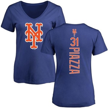 Women's New York Mets Mike Piazza ＃31 Backer Slim Fit T-Shirt - Royal