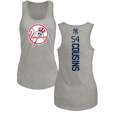 Women's New York Yankees Jake Cousins ＃54 Backer Tank Top Ash
