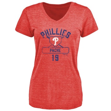 Women's Philadelphia Phillies Cristian Pache ＃19 Base Runner T-Shirt - Red
