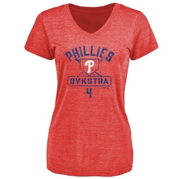 Women's Philadelphia Phillies Lenny Dykstra ＃4 Base Runner T-Shirt - Red