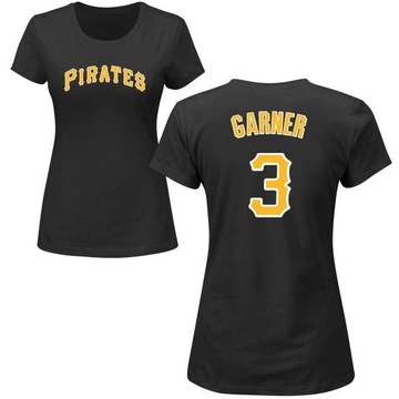 Women's Pittsburgh Pirates Phil Garner ＃3 Roster Name & Number T-Shirt - Black