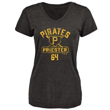 Women's Pittsburgh Pirates Quinn Priester ＃64 Base Runner T-Shirt - Black