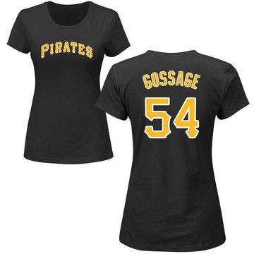 Women's Pittsburgh Pirates Rich Gossage ＃54 Roster Name & Number T-Shirt - Black