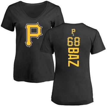 Women's Pittsburgh Pirates Shane Baz ＃68 Backer Slim Fit T-Shirt - Black
