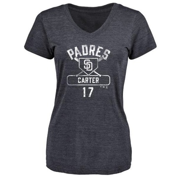 Women's San Diego Padres Joe Carter ＃17 Base Runner T-Shirt - Navy