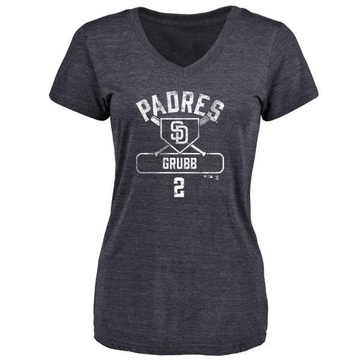 Women's San Diego Padres Johnny Grubb ＃2 Base Runner T-Shirt - Navy