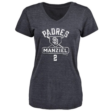 Women's San Diego Padres Johnny Manziel ＃2 Base Runner T-Shirt - Navy