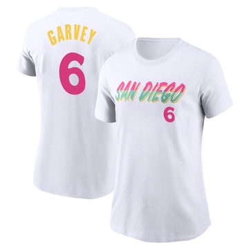 Women's San Diego Padres Steve Garvey ＃6 2022 City Connect Name & Number T-Shirt - White