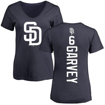 Women's San Diego Padres Steve Garvey ＃6 Backer Slim Fit T-Shirt - Navy