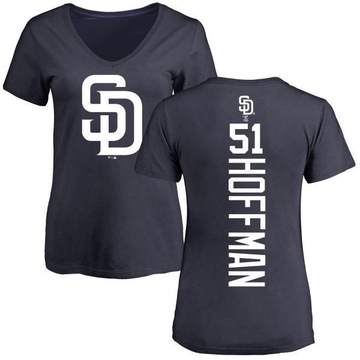 Women's San Diego Padres Trevor Hoffman ＃51 Backer Slim Fit T-Shirt - Navy