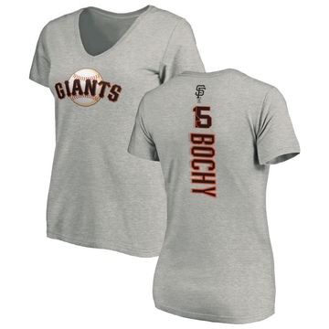 Women's San Francisco Giants Bruce Bochy ＃15 Backer Slim Fit T-Shirt Ash