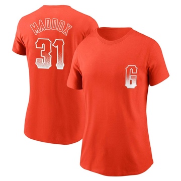 Women's San Francisco Giants Garry Maddox ＃31 City Connect Name & Number T-Shirt - Orange
