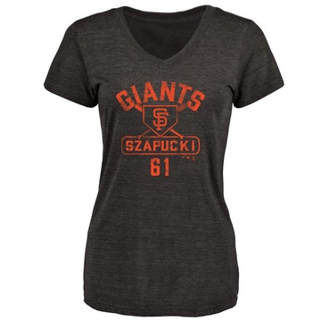 Women's San Francisco Giants Thomas Szapucki ＃61 Base Runner T-Shirt - Black